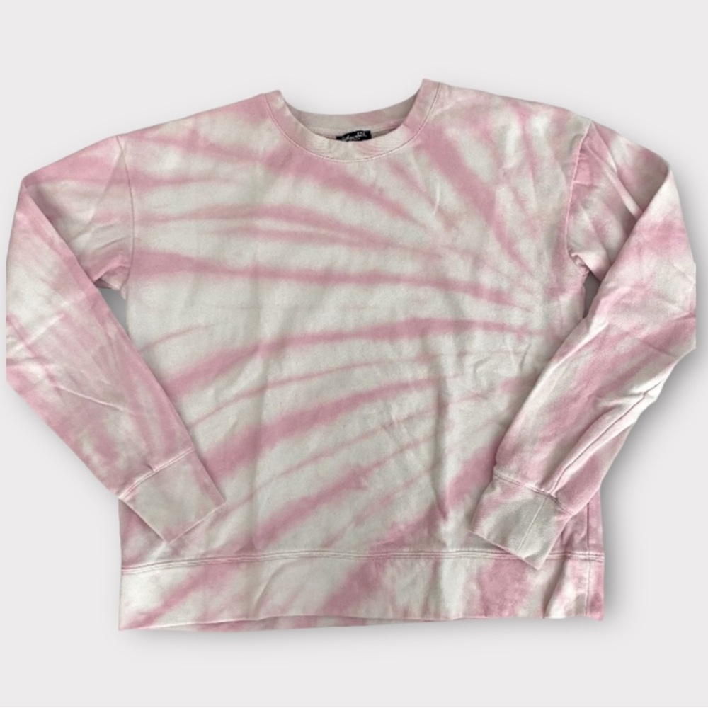 Splendid Women’s Sweatshirt XS Tie Dye Pullover Crew Neck Pink Beachy Casual